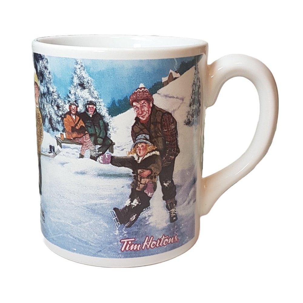Tim Hortons Limited Edition #/N 003 Mug Teacup Collector Series Skating Pond